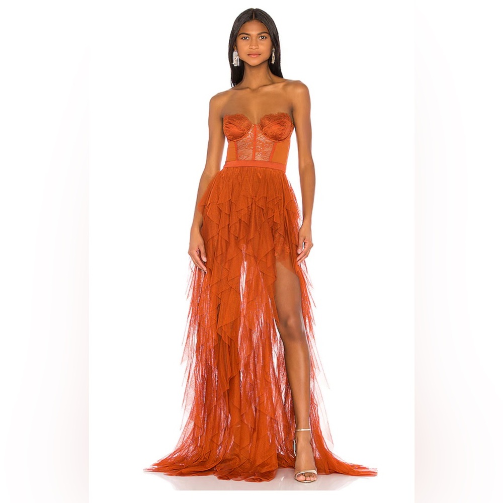 For Love & lemons rust dress